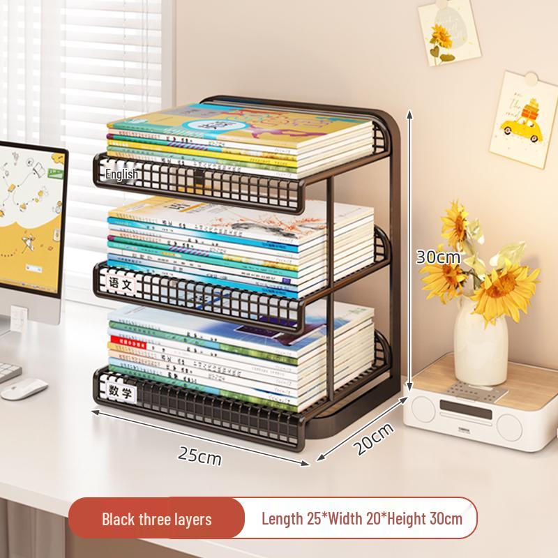 Desktop Book Organizer and Storage Rack