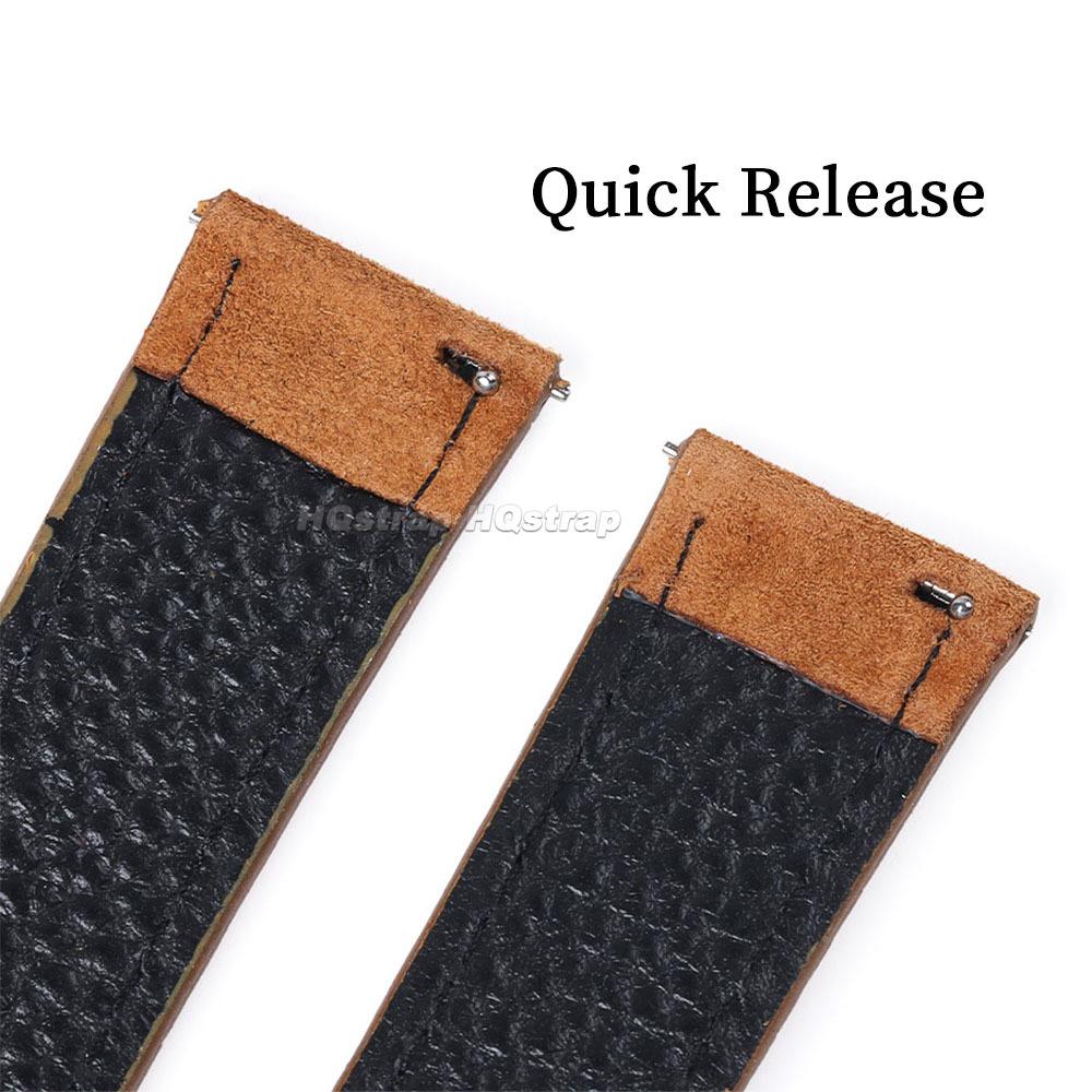 Vintage Suede Leather Watchband 18mm 19mm 20mm 22mm Watch Strap for Seiko Handmade Stitching Bracelet for Huawei Watch GT2/3/4