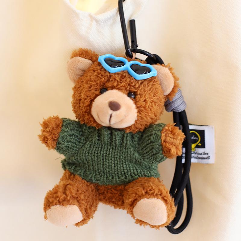 Cute Teddy Bear Keychain Pendant Plush Toy Ornament