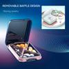 UNTIOR 4 Grids Pill Organizer Portable Mini Medicine Pill Case Sealed Moisture-proof Large Capacity Pill Storage Box