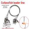 Tianya Hairtail Trolling Leader: 8-Shaped Anti-Bite Steel Wire with Rubber Coating, 4-Pack