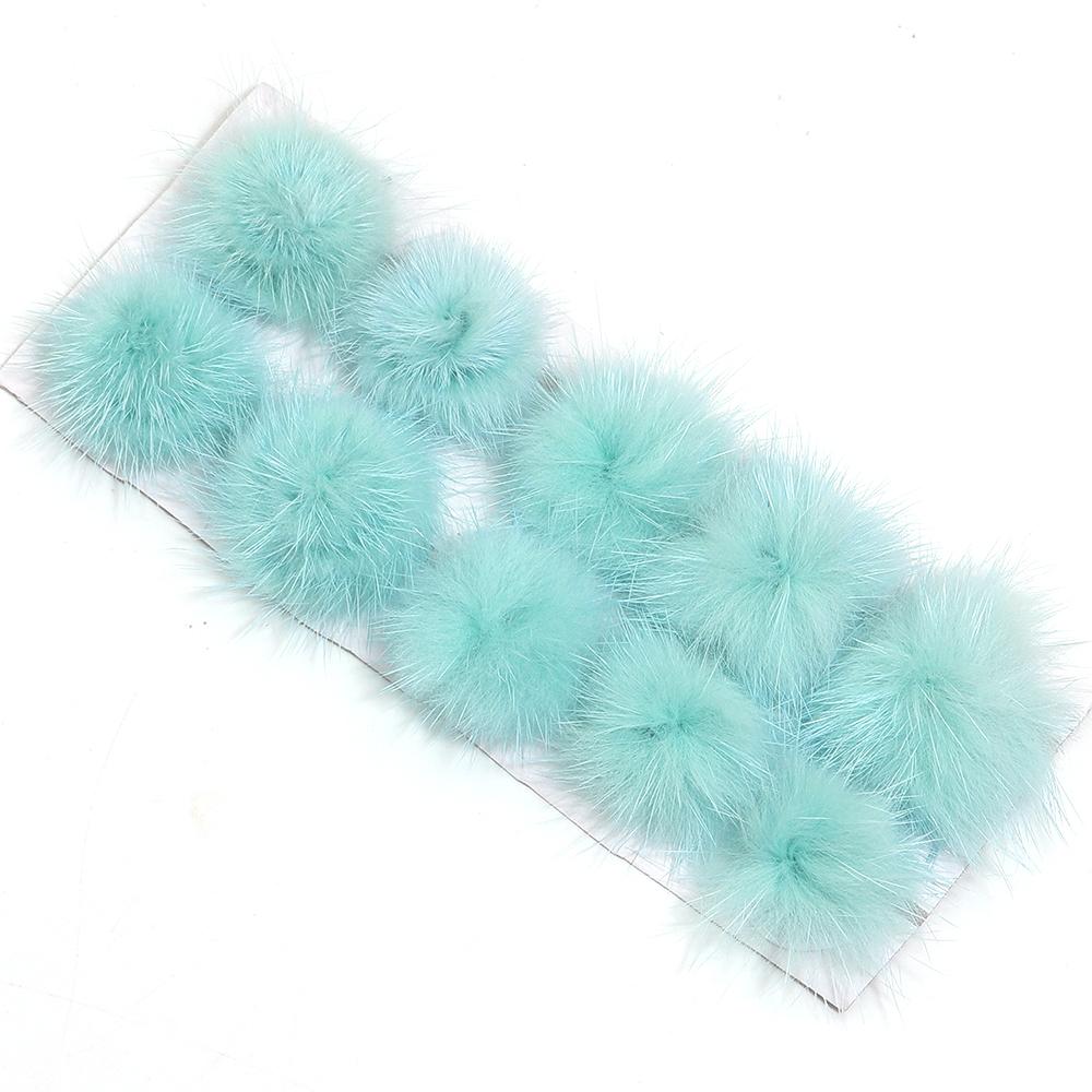 10pcs 3cm Faux Mink Fur Pompom Colorful Fur Pom Poms Balls For DIY Handmade Clothing Sewing Headwear Earrings Decor Accessories