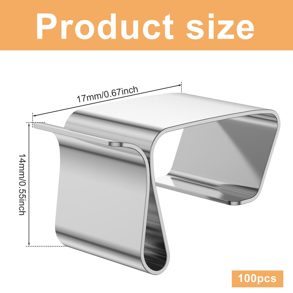 50/100Pcs Gutter Hooks Stainless Steel Christmas Lights Clips for Christmas Lights Holiday Lights Clips for Guttering