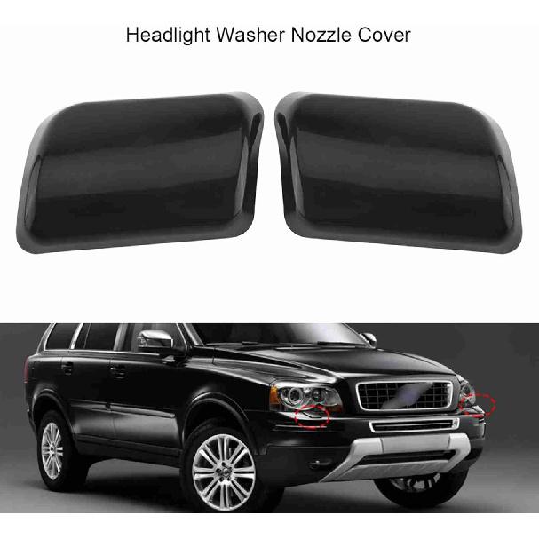 Headlight Washer Cover 1 Pair Font Bumper Headlight Washer Nozzle Cover Compatible with XC90 2003 2004 2005 2006 OEM 30698209 30698208