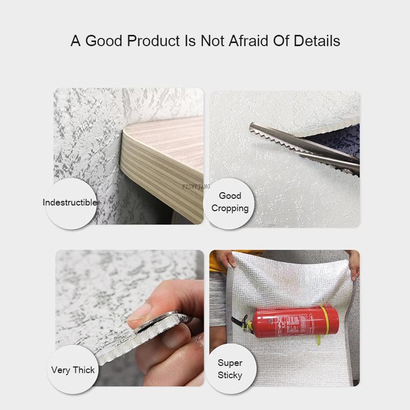 Diatom Mud Wall Sticker Self-Adhesive Worsted Cloth Surface Thickened Waterproof Wall Cloth Bedroom Flexible Soft Bag Wallpaper