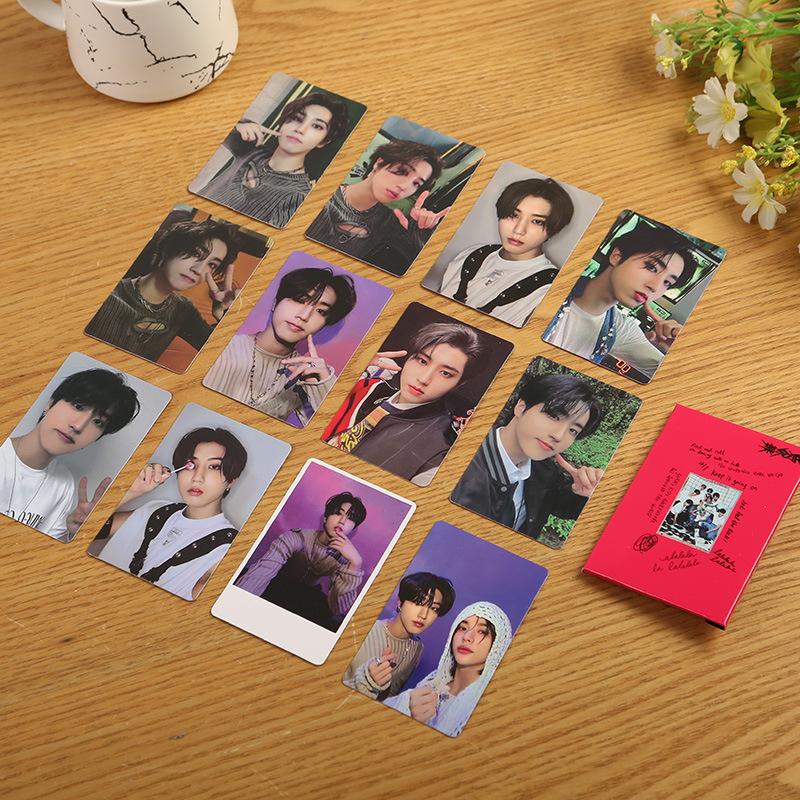 Skzoo Stray Kids Rock Star Album Same Style Photocards Hyunjin Han Idol Collectible Lomo Cards Fan Merch For Fans Collection Kid Friendly Entertaining