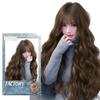 Women's Full Head Wig, Lazy Water Wave Long Curly Hair, Natural Seamless Look, Large Scalp Egg Roll Wig.