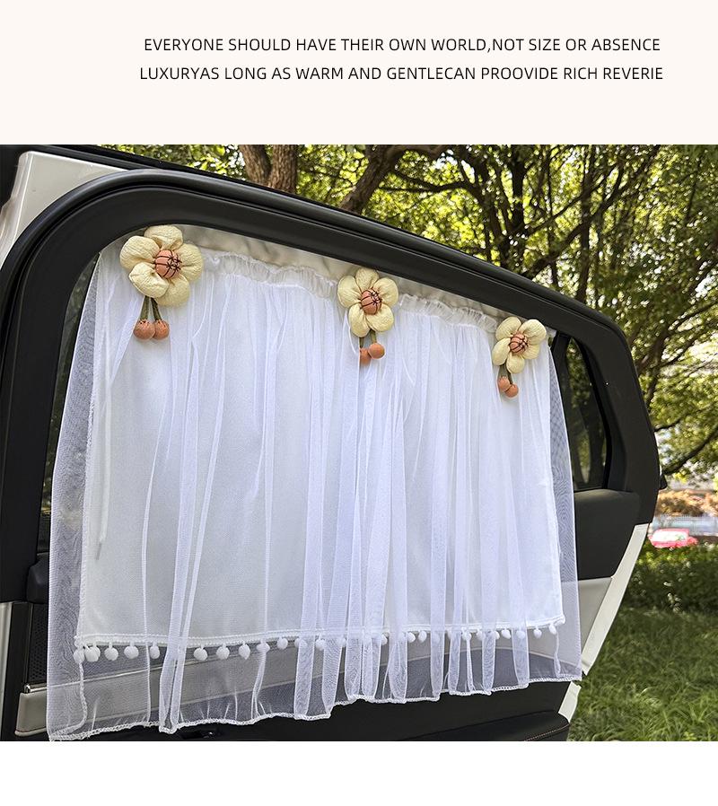 Double Layer Sunshade Curtain for Car Side Windows - Baby Sun Protection & Heat Insulation
