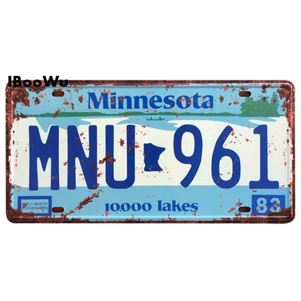Vintage metalowy plakat USA Texas New York California numer samochodu metalowa tablica rejestracyjna Decor Wall Bar Pub garaż blaszane znaki i tablice