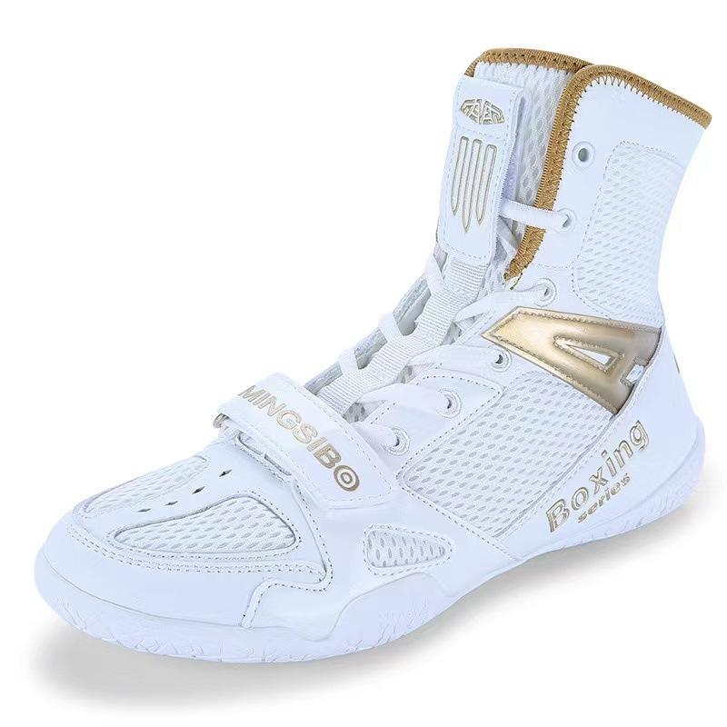Adult large size men's and women's high-top wrestling Sanda shoes indoor training competition shoes squat fighting shoes indoor fitness shoes