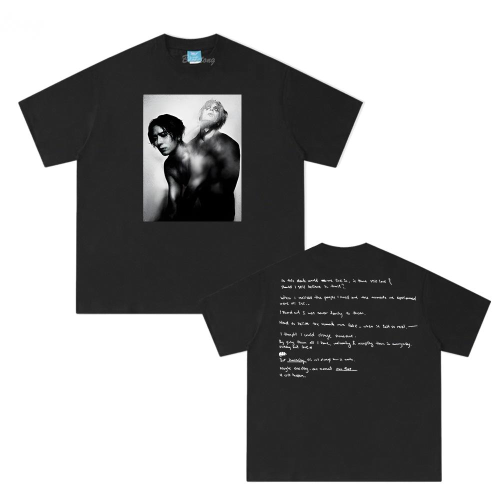 

Футболка в стиле певца Джексона Вана, рукав, мультяшная, хип-хоп, с графическим принтом, повседневная, мужская, унисекс, хлопковая майка XXL чёрный