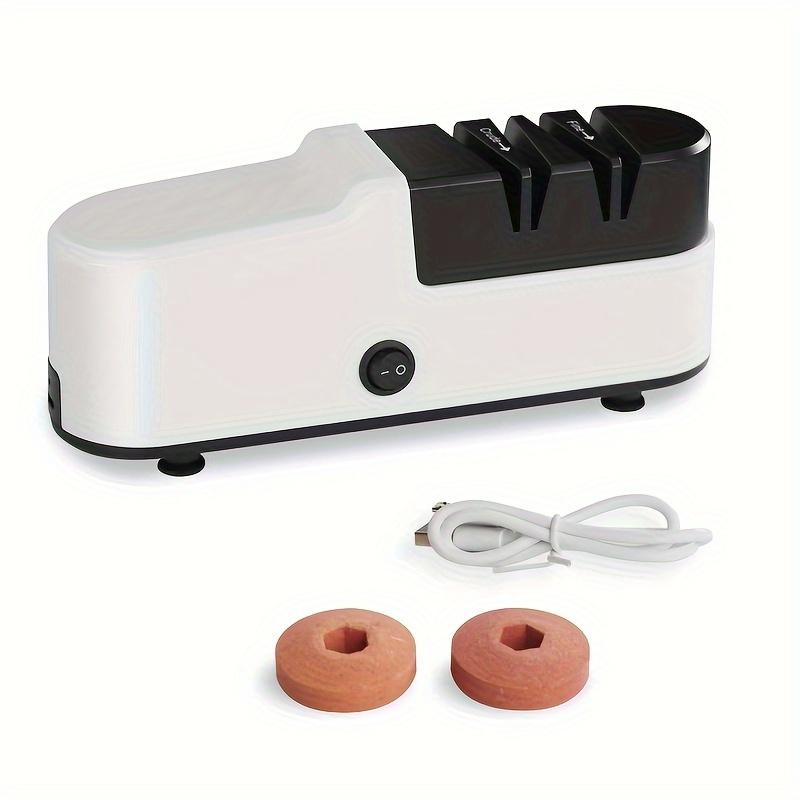 1pc, Electric Knife Sharpener, Electric Professional Knife Sharpener, Select Manual Knife Sharpener, Non-Slip Base, Stainless Steel Knife Sharpener