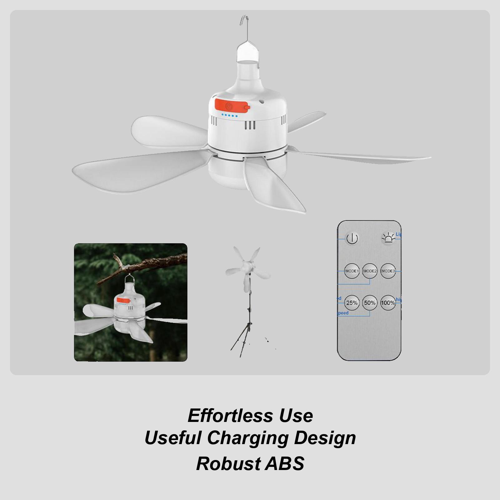 

Tent Ceiling Fan For Camping Outdoor Gazebo Fan With Light And Remote Control Adjustable Speed Cooling Device Ceiling Fan CN