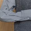 Maxza Stripe Shirt Layered High Neck Knit