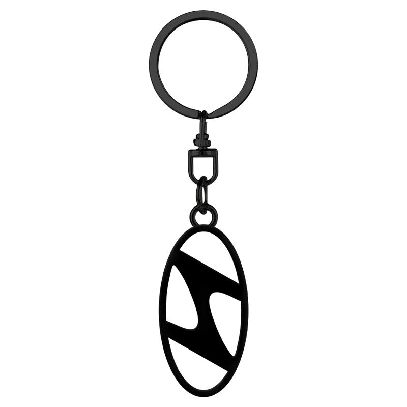 1Pcs 3D Metal Car Badge Keychain Zinc Alloy Keyrings Auto Accessories For Hyundai Accent AMICA Aslan Azera DYNASTY Elantra Equus Galloper