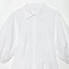 European and American style, new women's clothing, foreign style, fashionable bubble sleeves, nine-point short skirt shirt 6010255