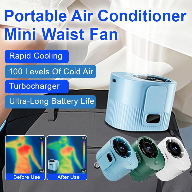 Portable Mini Rechargeable Small Fan High Speed Cooling for Outdoor Workplace High Temperature Work Waist Fan