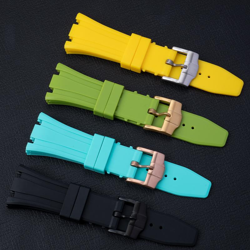 High Quality Liquid Silicone Rubber Watchband Replacement For 41mm Dial AP Strap For 15400/15500/26331 Pin Buckle Bracelet
