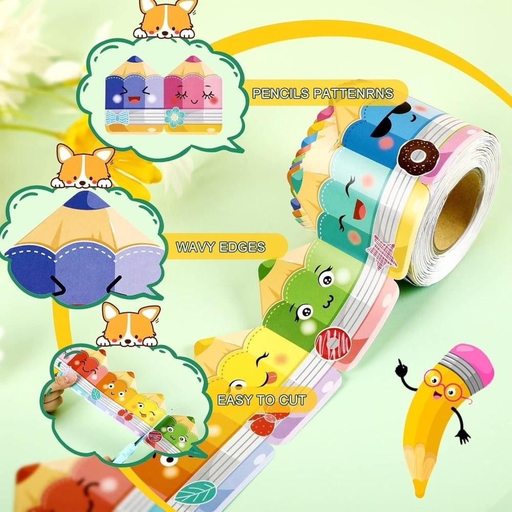 Self Adhesive Chalkboard Bulletin Board Border 7cm Paper Border Classroom Decors DIY Border Trim Sticker Handmade Crafts