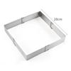 Anillo de Mousse Cuadrado 3D Grande de Acero Inoxidable Molde Ajustable para Hornear Pasteles Galletas