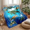Ocean Turtle Journey Theme blanket Lightweight Warm Flannel Blanket Decorative Throw Blanket for Home Decoration