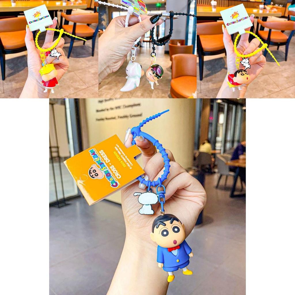 Colorful Crayon Shin-chan Keychain Set With Unique Designs For Fun And Playful Key Accessories