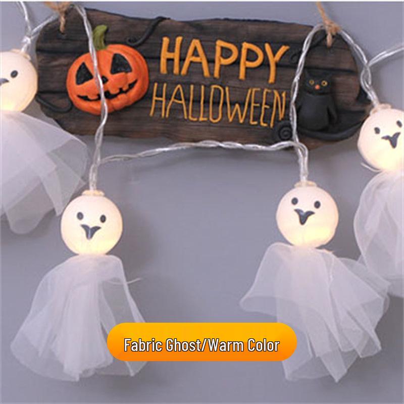 Halloween LED Fairy Lights: Pumpkin, Skeleton, Ghost & Hand Decorations for Indoor Ghost Festival Ambiance