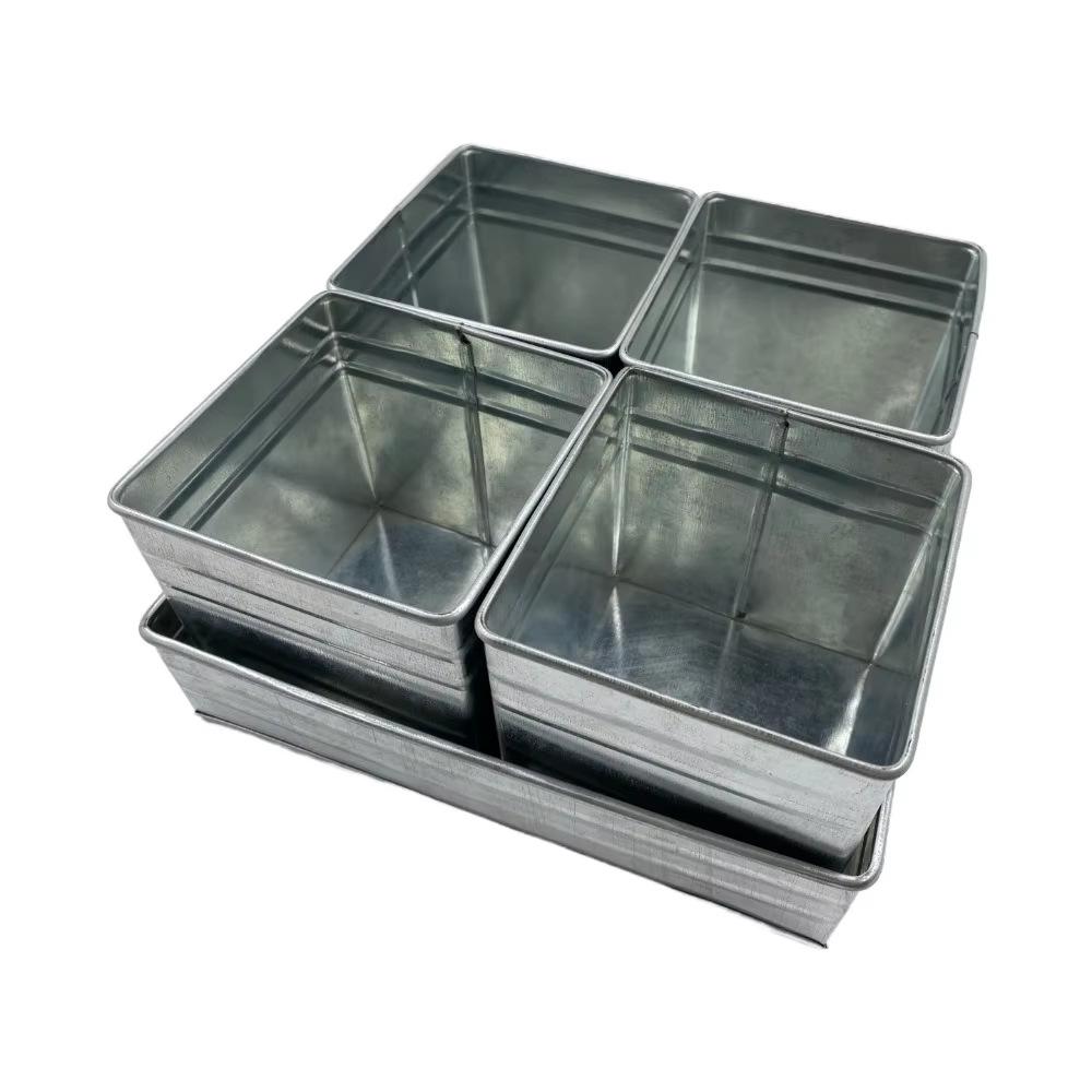 

Country style candy biscuits storage room 4 compartments kitchen organization container square office stationery rack