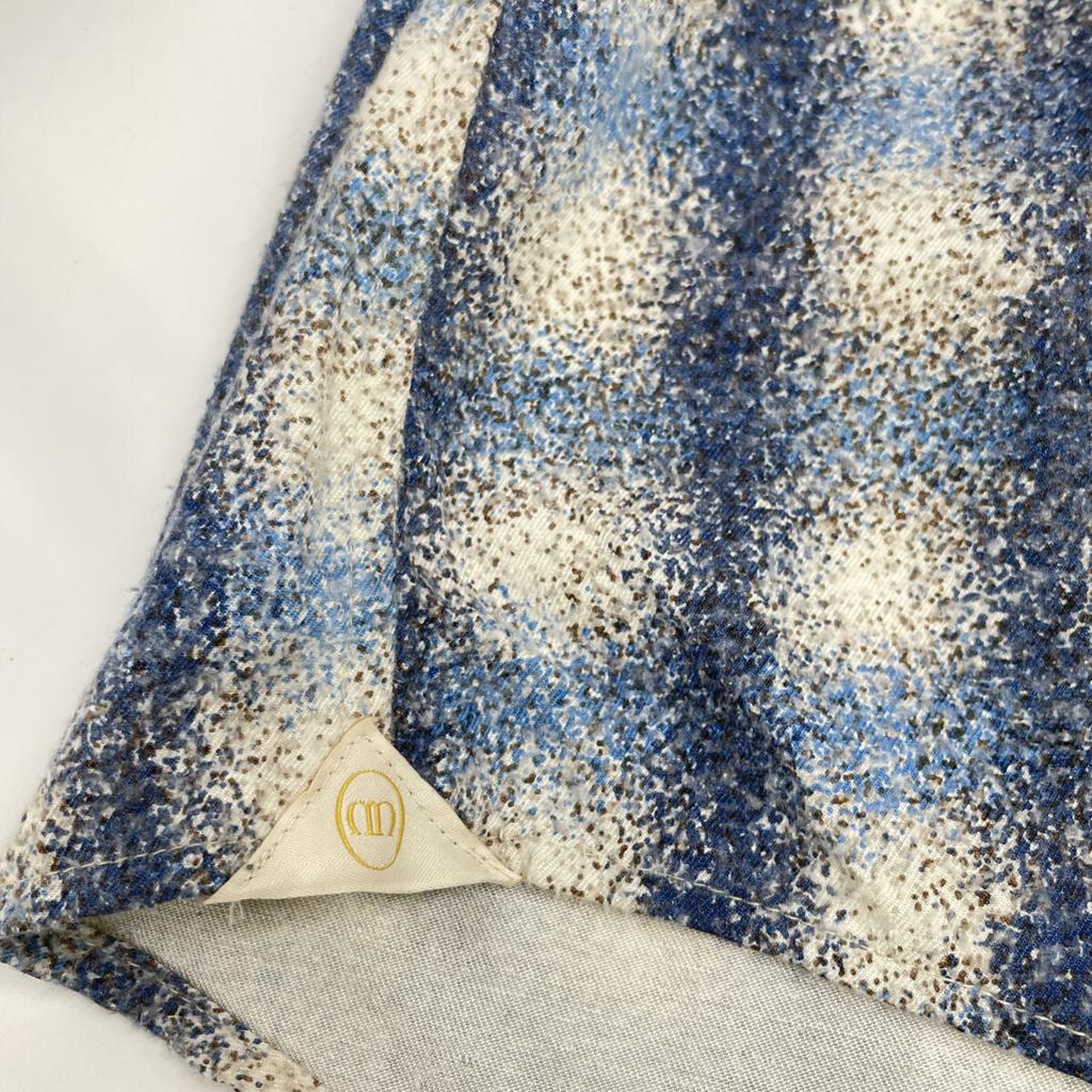 NICENESS 24Stainless Steel NN-1301Y13 Blue Silk Flannel Shirt tops L blueUsed