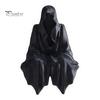Gothic Home Decor 3D Printed Tabletop Figurine, Grim Reaper Sitting Statue, Halloween Table Ornaments Spooky Sculpture for Garden or Bookshelf,