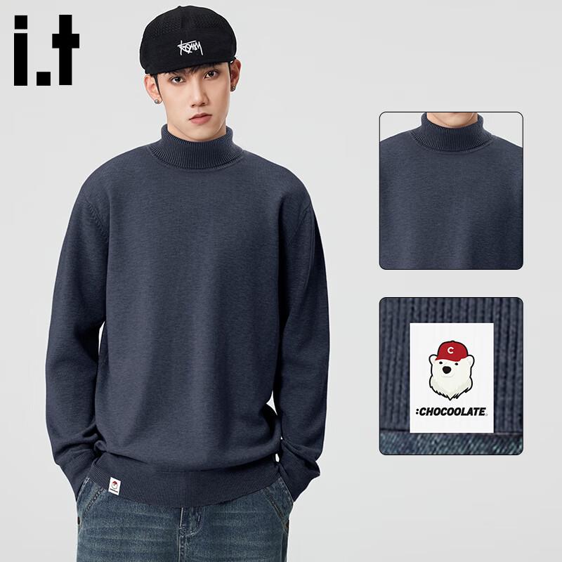 CHOCOOLATEit Men s Winter Loose Fit Turtleneck Sweater 4XL