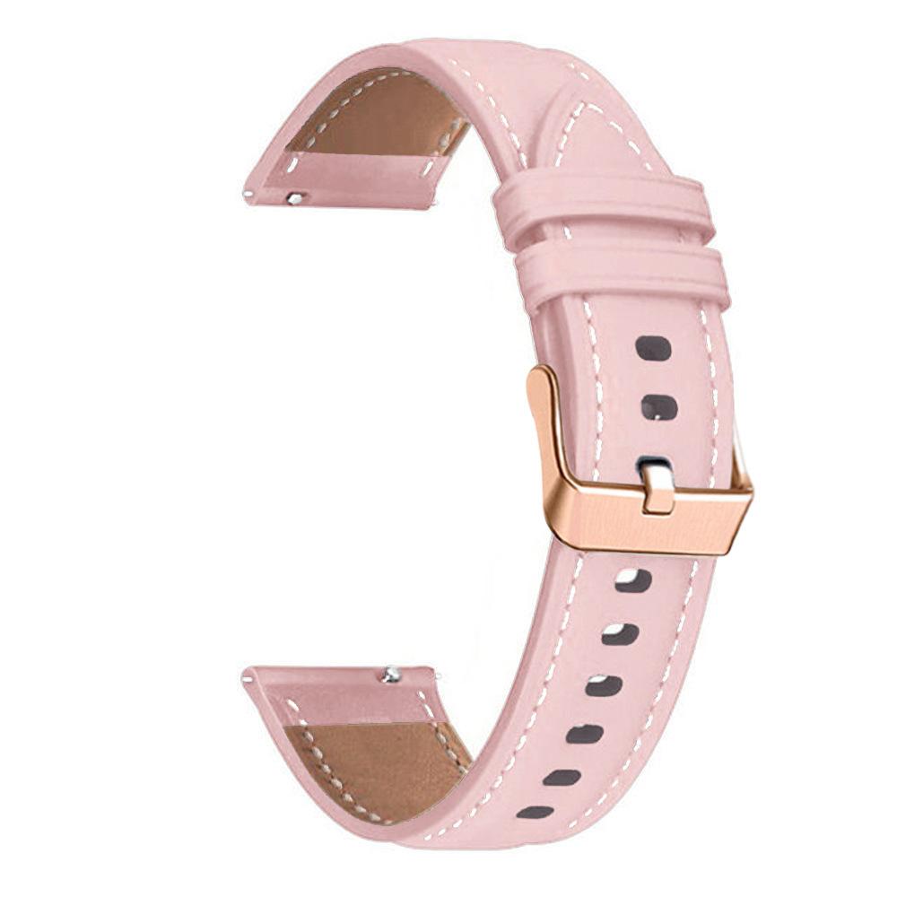 18mm 20mm Universal Leather Watch Strap with Pin Buckle Breathable Sport Replacement Band Compatible with Garmin, Samsung, Huawei