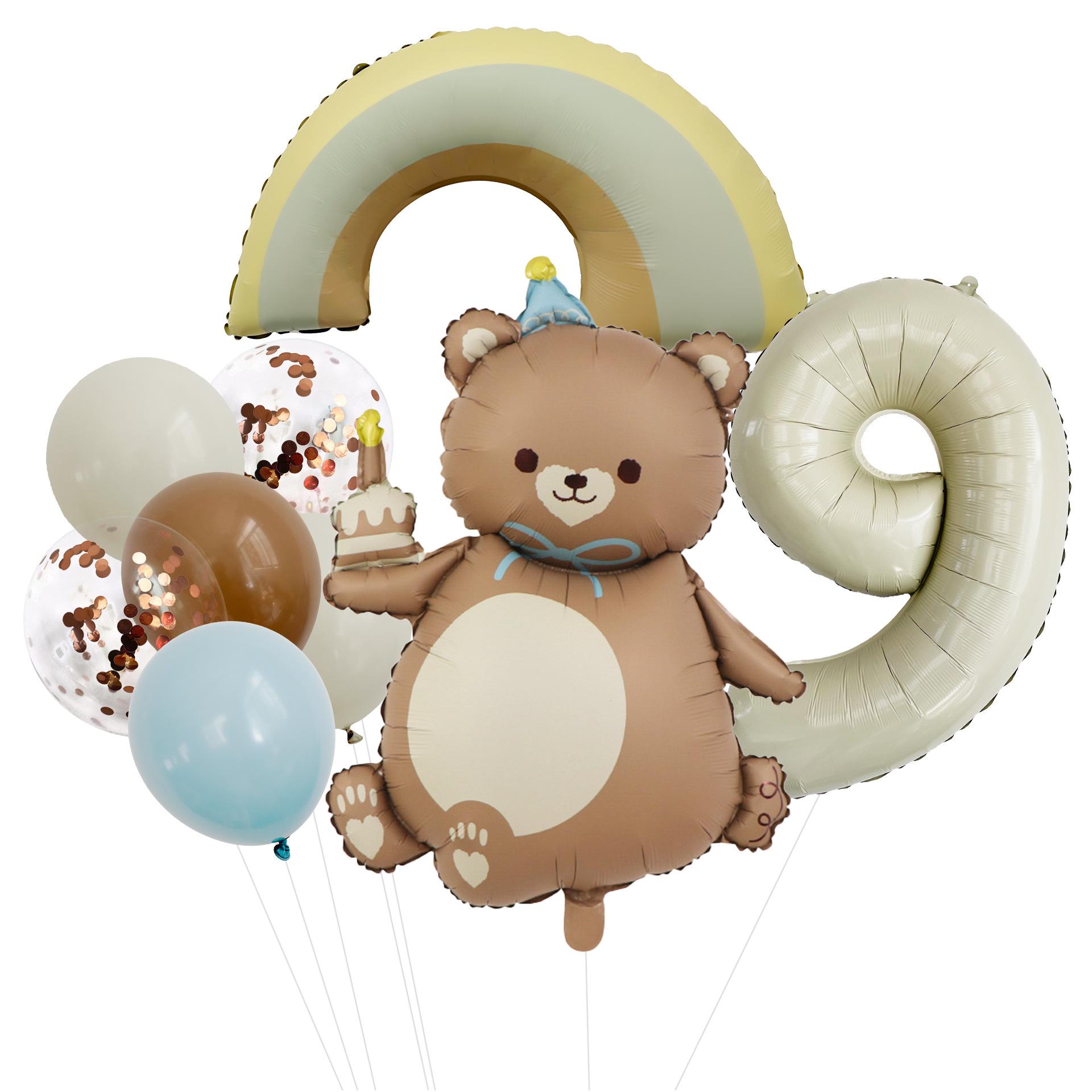 

Magic Cake Bear Digital Aluminum Film Balloon Set Children S Birthday Party Sequined Balloon Scene Arrangement Magic Cake Bear Number 9 Set