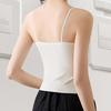 Dámská tílka s vestavěnou podprsenkou Polstrovaná Bez rukávů Na tenká ramínka Camisole topy Dvojitě podšité Letní Na večer Základní Cami trička