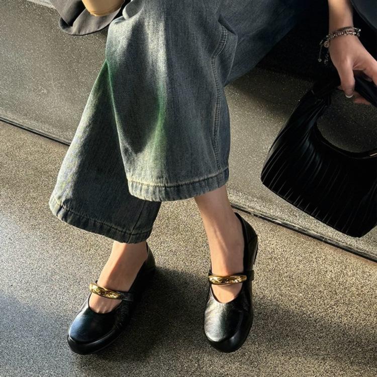 

Версия из мягкой кожи~ красные туфли-лодочки с ручной царапиной, весна 2025, универсальные повседневные туфли на плоской подошве с неглубоким вырезом 34