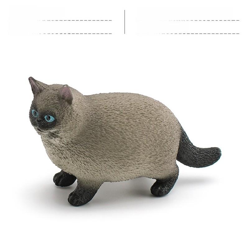 Siamese Cat Animal Model Pvc Decor For Kids Educational Playroom Collectible Toy