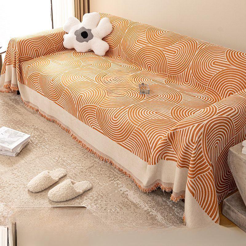Sofa Towel All-season Universal Cover Cloth with Full Cover and Double-sided Use, Chenille Universal Cover, Anti Cat Paw Sofa Mat