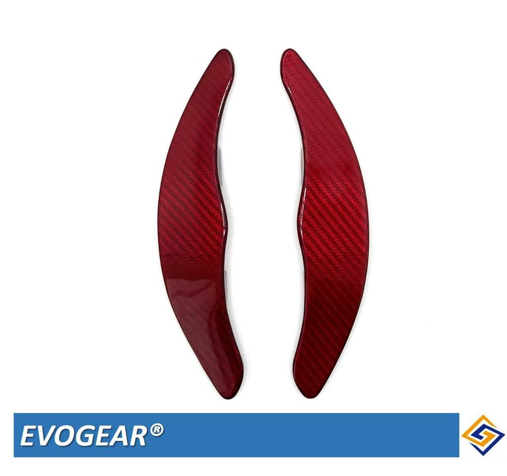 EVOGEAR External Honda Dedicated Paddle Shift Cover Paddle Shift Extension CR-V CIVIC Accord Spiria Odyssey Acura CDX RDX (Red Carbon)