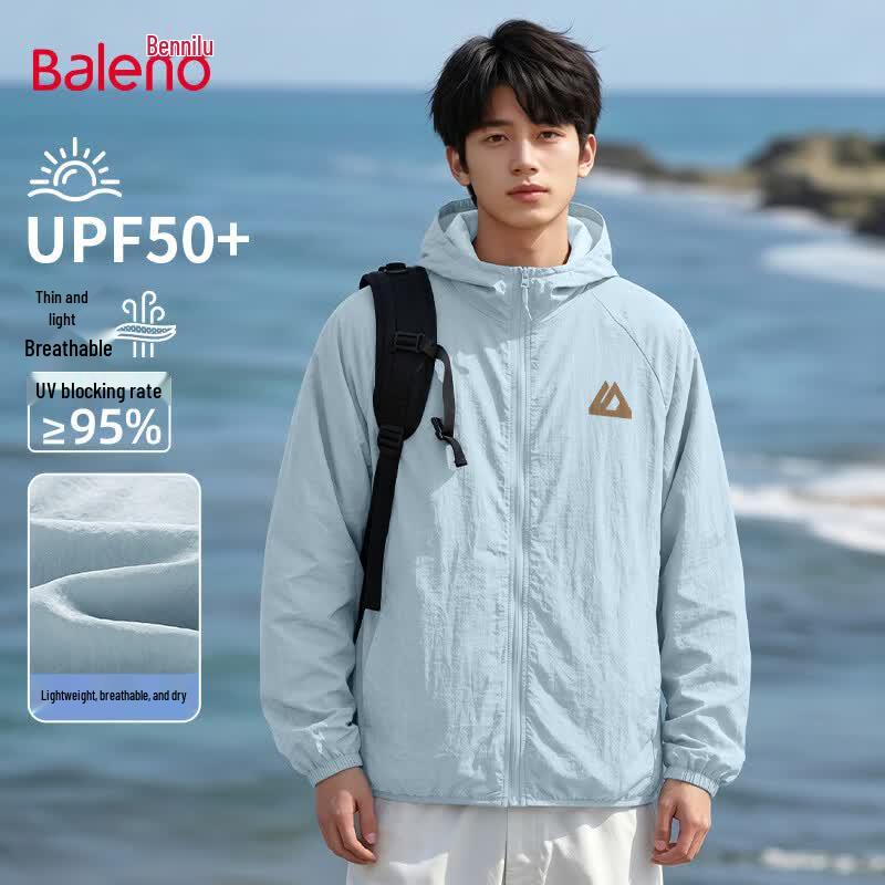 Baleno Men s UPF50+ Lightweight Hooded Sun Protection Jacket M