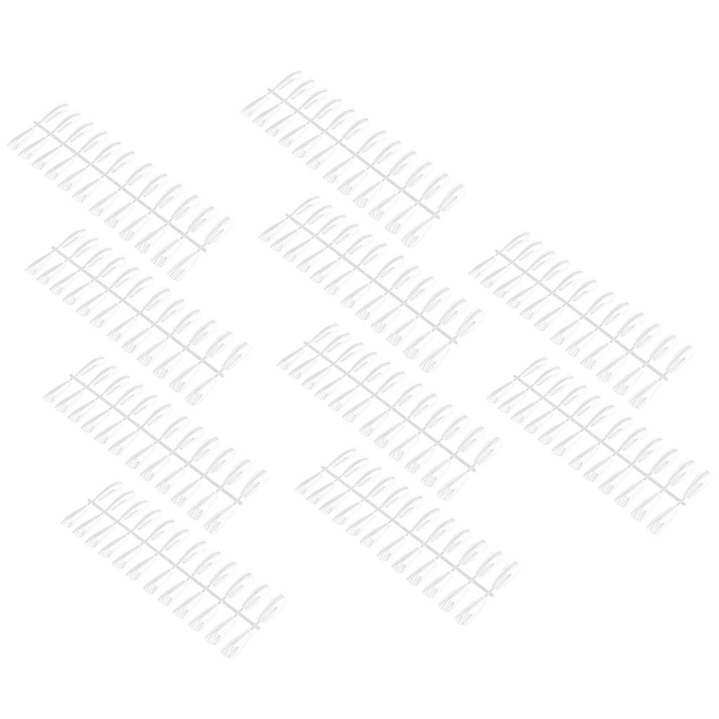 240 Stück Nagel-Musterstäbchen Transparent Nagelkunst Politur Display Tipps Maniküre Zubehör Lang Trapezförmig