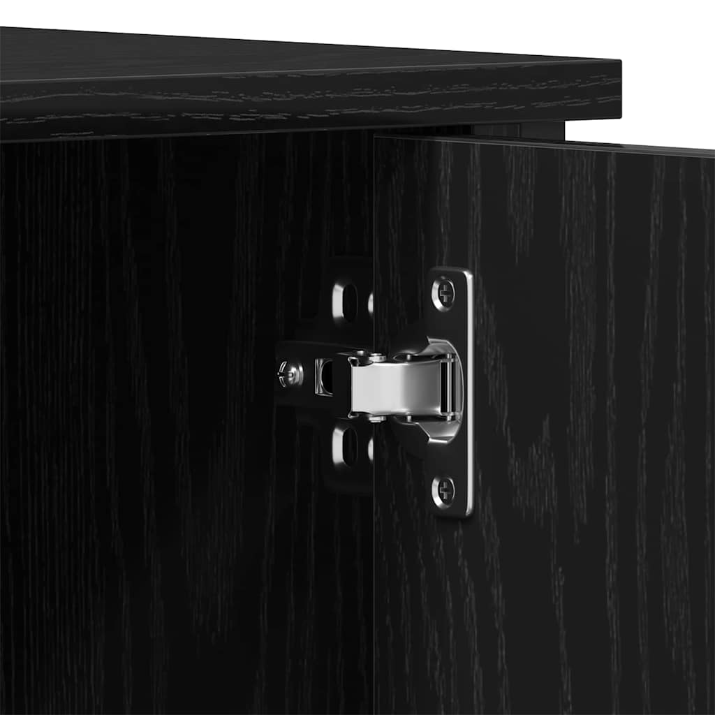 TV Cabinet Black Oak Effect 100 x 40 x 50 cm Particleboard