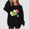 Women's Fashion Long Sleeve Print Round Neck Loose Pullover Sweater Top