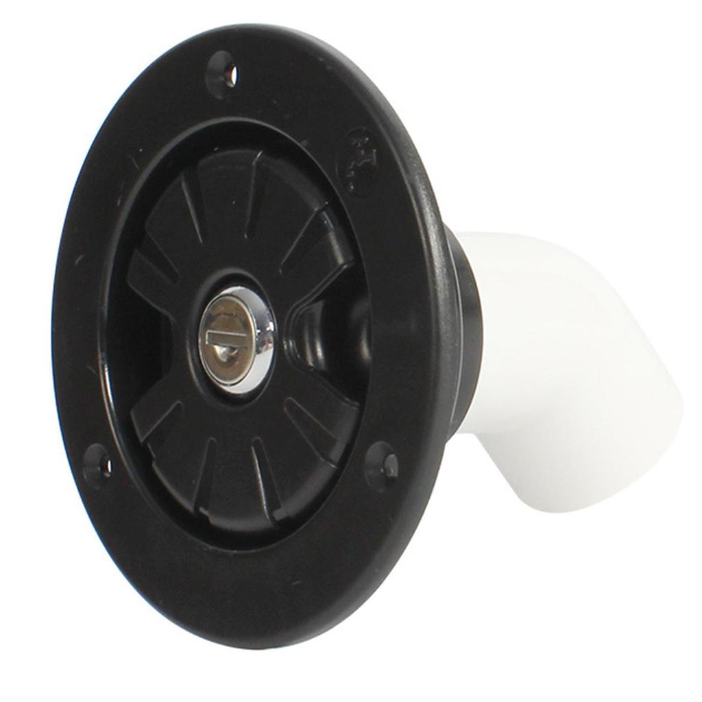 78mm Water Inlet Filler Tough Fill Hatch for RV Trailer Boat Motorhome Black