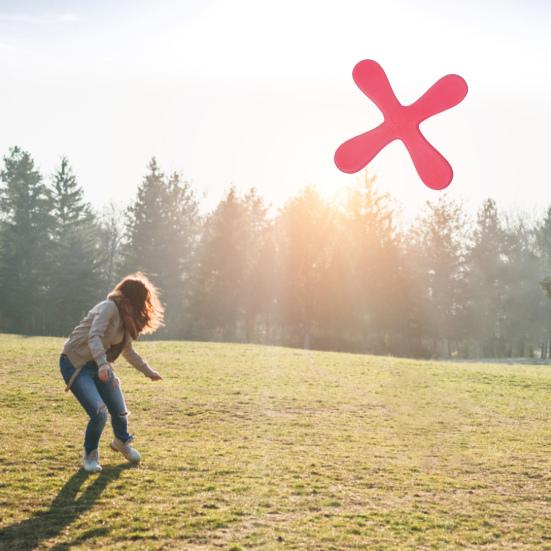 Boomerang Toy Soft EVA 4 Leaves Anti-stress Wear-resistant Vibrant Color Adult-kids Interactive Gift