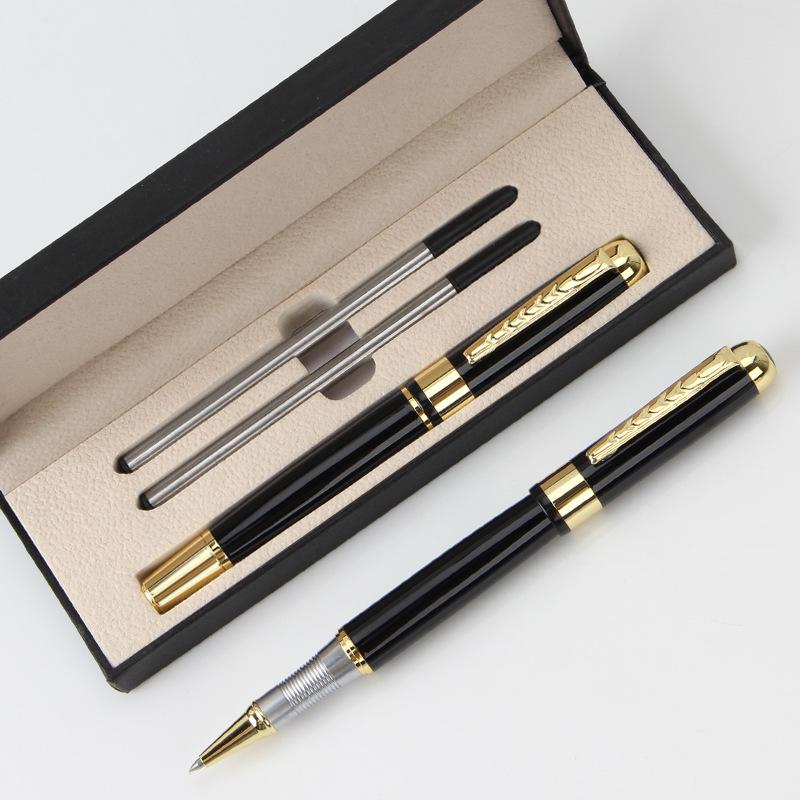 Custom Logo Ballpoint Pen Gift Box for Business Leaders - Metal Pen with Cap-Off Bullet Tip
