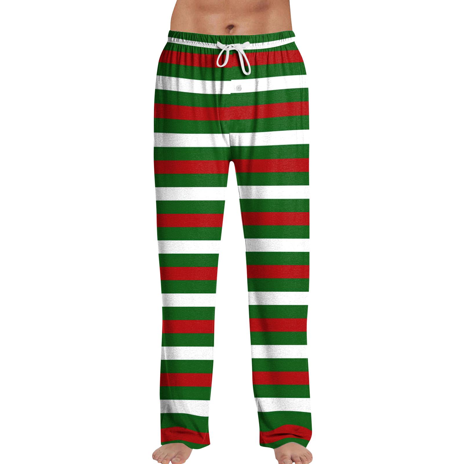 

Men s Fashion Loose Striped Printed Casual Pants L армия зеленый