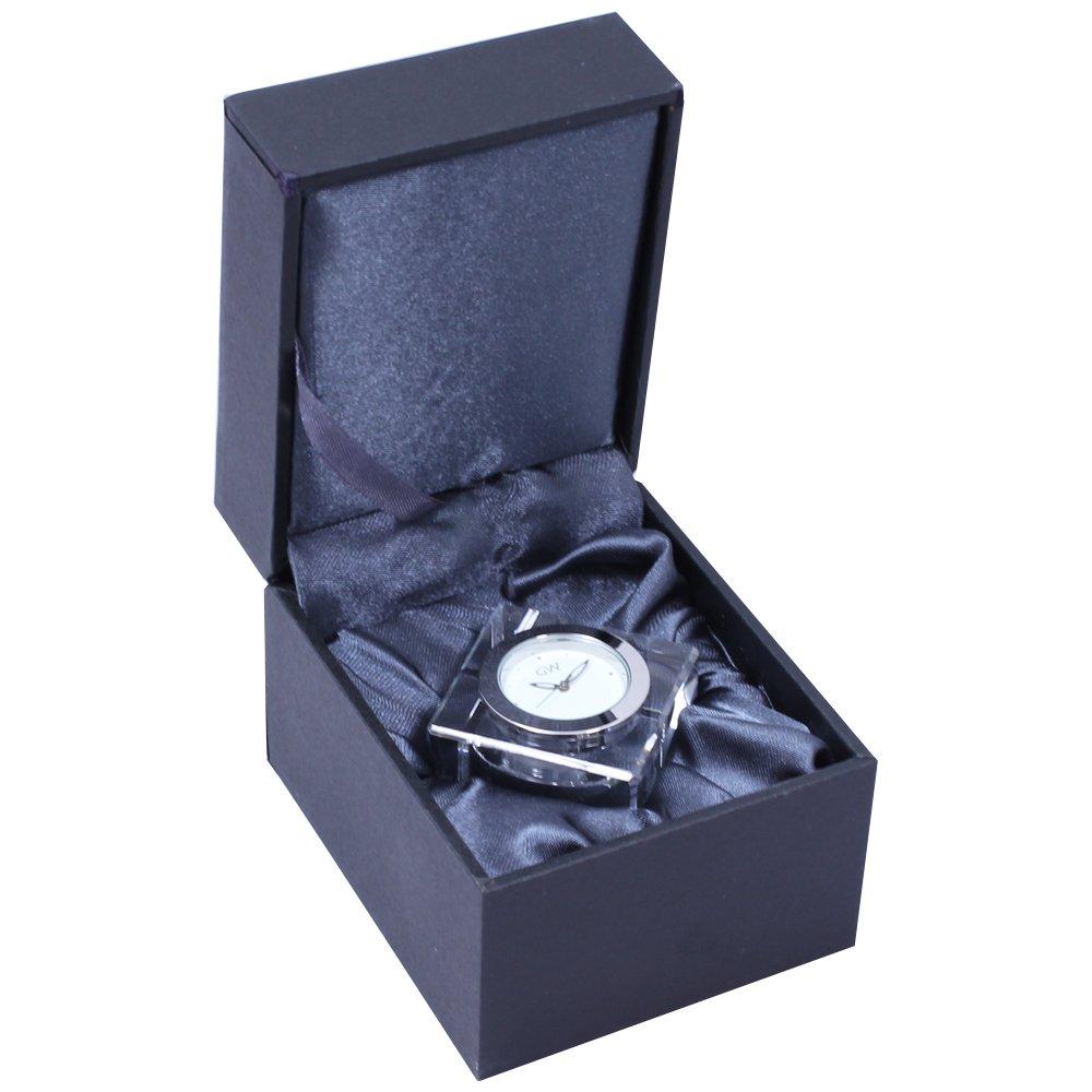 NARUMI Glassworks Mini Clock, Clear, 4cm, GW1000-11038