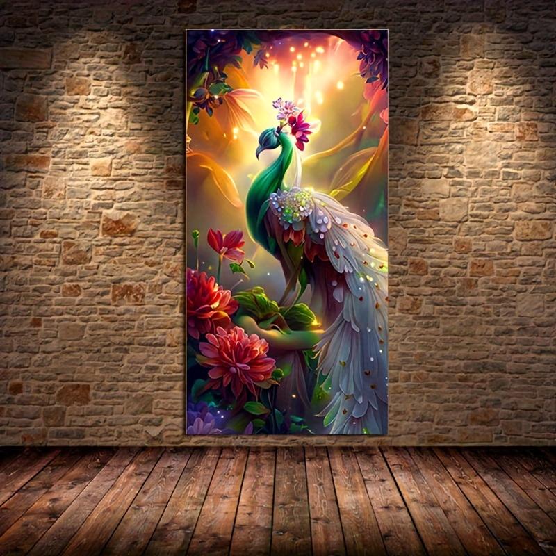 1Pcs Dream Peacock Flower Landscape Canvas Poster Bird Home  Ideal Gift For Bedroom Living Room Corridor Wall Art Wall Decor Fall Wall Decor