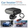 Multifunctional Car Heater & Cooler 12V 1200W Heating Windshield Rotating Accessories 360 Fan Car Portable Defroster Defogg X8D4