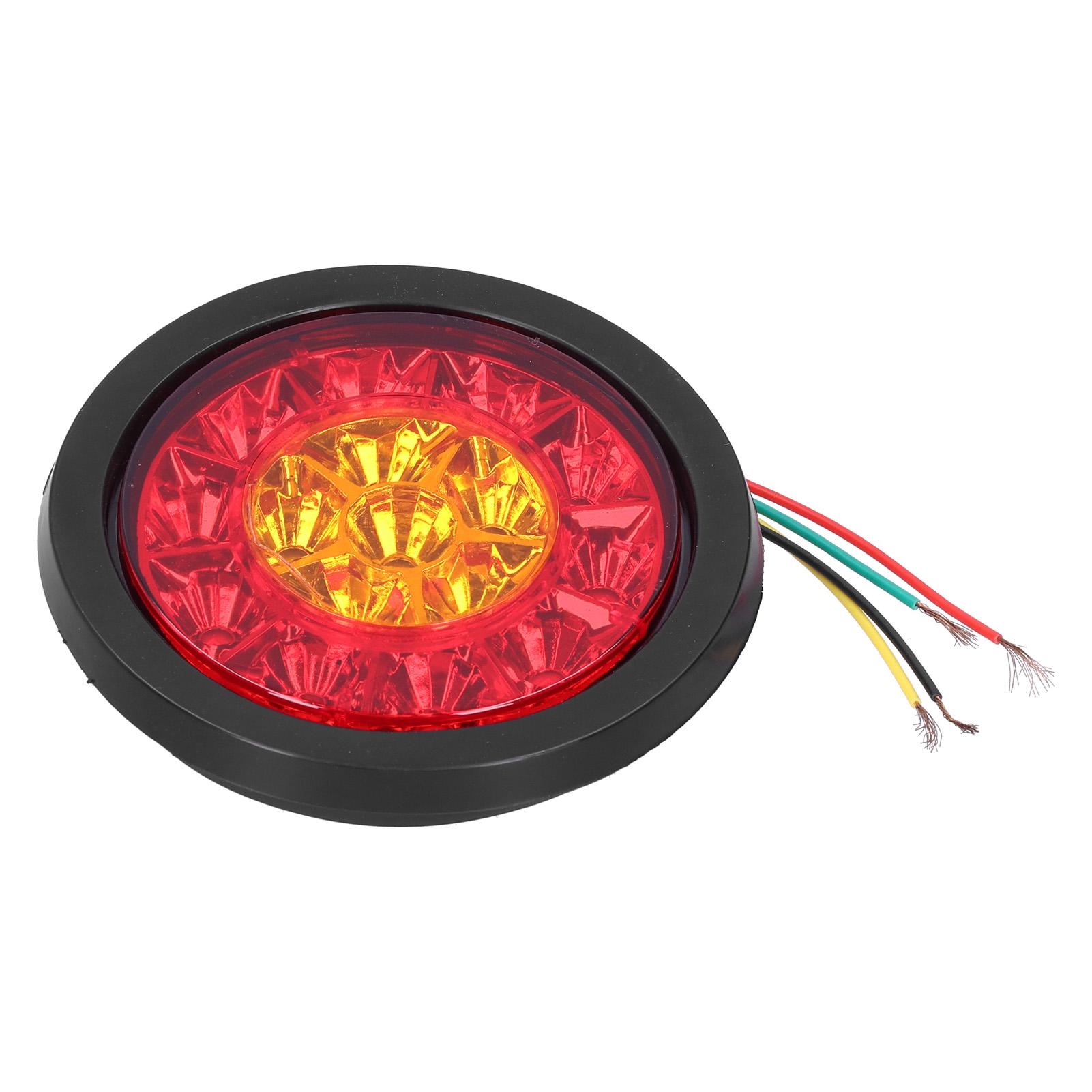 

12 24В 16 светодиодный круглый задний фонарь красный желтый цвет света указатель поворота для прицепов грузовиков караванов автодомов
